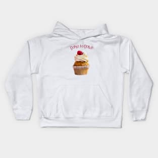 Born to Bake Raspberry Cupcake Kids Hoodie